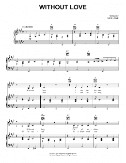 page one of Without Love (Piano, Vocal & Guitar Chords (Right-Hand Melody))