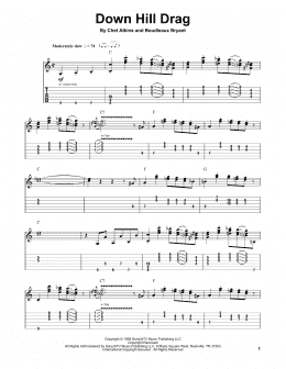 page one of Down Hill Drag (Guitar Tab (Single Guitar))