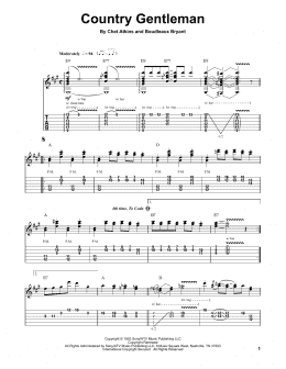 page one of Country Gentleman (Guitar Tab (Single Guitar))