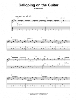 page one of Galloping On The Guitar (Guitar Tab (Single Guitar))