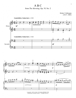 page one of ABC (Piano Duet)