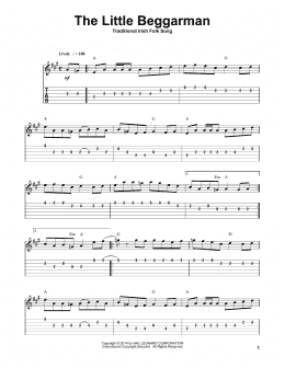 page one of The Little Beggarman (Guitar Tab (Single Guitar))