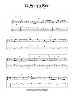 page one of St. Anne's Reel (Guitar Tab (Single Guitar))