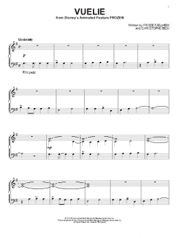 page one of Vuelie (from Disney's Frozen) (Piano, Vocal & Guitar Chords (Right-Hand Melody))