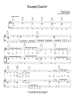 page one of Sweet Darlin' (Piano, Vocal & Guitar Chords (Right-Hand Melody))