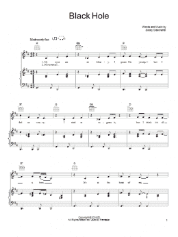 page one of Black Hole (Piano, Vocal & Guitar Chords (Right-Hand Melody))