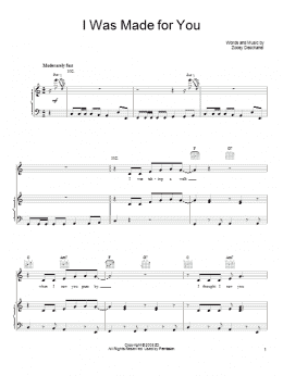 page one of I Was Made For You (Piano, Vocal & Guitar Chords (Right-Hand Melody))