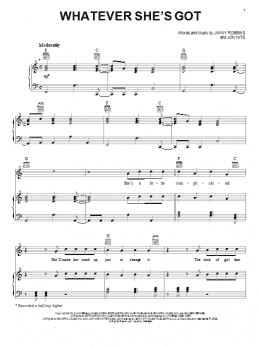 page one of Whatever She's Got (Piano, Vocal & Guitar Chords (Right-Hand Melody))