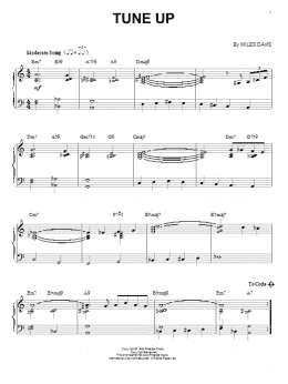 page one of Tune Up (Piano Solo)