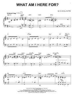 page one of What Am I Here For? (Piano Solo)