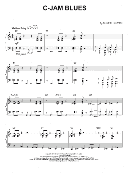 page one of C-Jam Blues (Piano Solo)