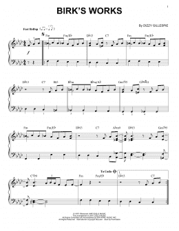 page one of Birk's Works (Piano Solo)