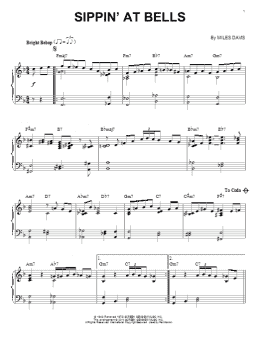 page one of Sippin' At Bells (Piano Solo)