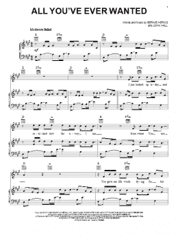 page one of All You've Ever Wanted (Piano, Vocal & Guitar Chords (Right-Hand Melody))