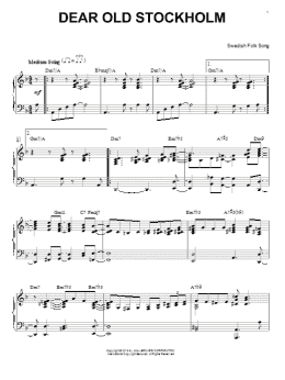 page one of Dear Old Stockholm (Piano Solo)