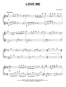 page one of Love Me (Piano Solo)