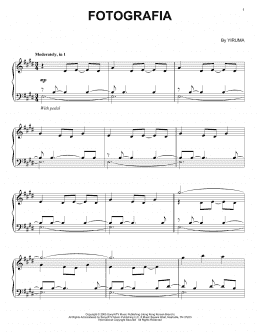 page one of Fotografia (Piano Solo)
