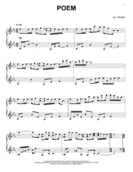 page one of Poem (Piano Solo)