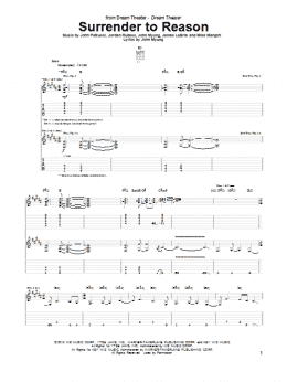 page one of Surrender To Reason (Guitar Tab)