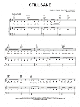 page one of Still Sane (Piano, Vocal & Guitar Chords (Right-Hand Melody))