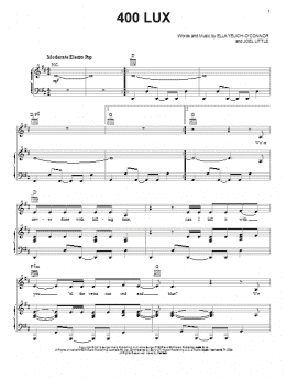 page one of 400 Lux (Piano, Vocal & Guitar Chords (Right-Hand Melody))