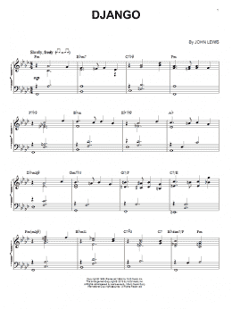 page one of Django (Piano Solo)
