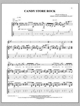 page one of Candy Store Rock (Guitar Tab)