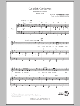 page one of Goldfish Christmas (3-Part Mixed Choir)