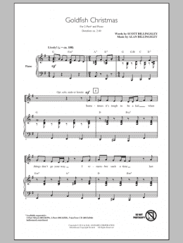 page one of Goldfish Christmas (2-Part Choir)