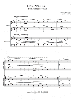 page one of Little Piece No. 1 (Piano Duet)