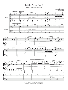 page one of Little Piece No. 3 (Piano Duet)