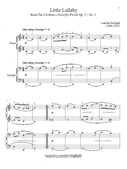 page one of Little Lullaby (Piano Duet)