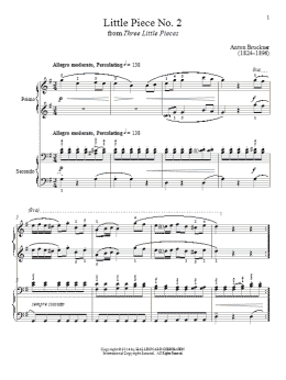 page one of Little Piece No. 2 (Piano Duet)