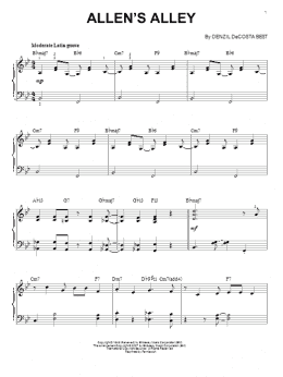 page one of Allen's Alley (Piano, Vocal & Guitar Chords (Right-Hand Melody))