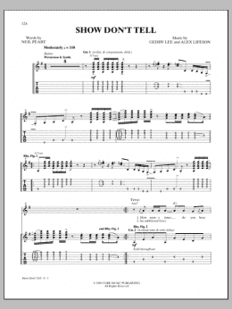 page one of Show Don't Tell (Guitar Tab)