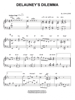 page one of Delauney's Dilemma (Piano Solo)