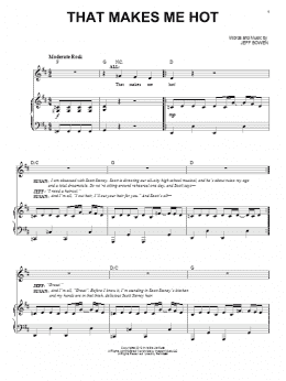 page one of That Makes Me Hot (Piano, Vocal & Guitar Chords (Right-Hand Melody))
