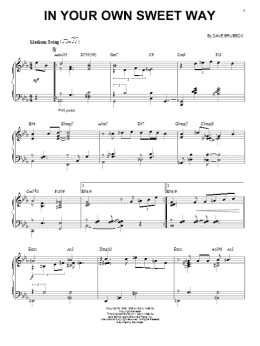 page one of In Your Own Sweet Way (Piano, Vocal & Guitar Chords (Right-Hand Melody))