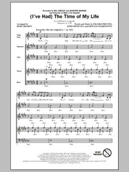 page one of (I've Had) The Time Of My Life (arr. Deke Sharon) (SATB Choir)