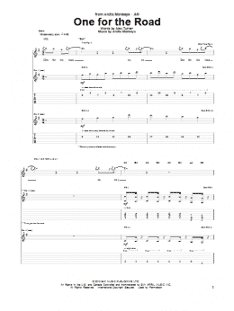 page one of One For The Road (Guitar Tab)