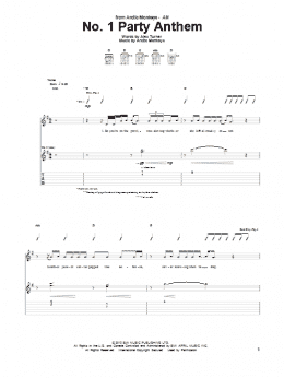 page one of No. 1 Party Anthem (Guitar Tab)