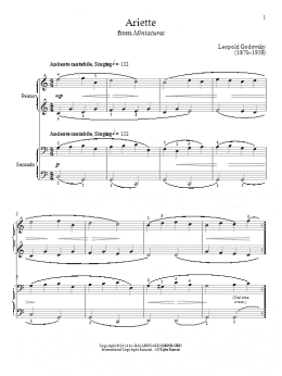 page one of Ariette (Piano Duet)