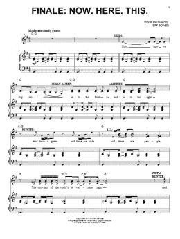page one of Finale: Now. Here. This. (Piano, Vocal & Guitar Chords (Right-Hand Melody))