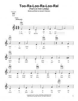 page one of Too-Ra-Loo-Ra-Loo-Ral (That's An Irish Lullaby) (Ukulele)