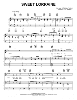page one of Sweet Lorraine (Piano, Vocal & Guitar Chords (Right-Hand Melody))