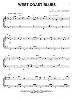page one of West Coast Blues (Piano Solo)