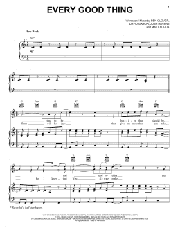 page one of Every Good Thing (Piano, Vocal & Guitar Chords (Right-Hand Melody))