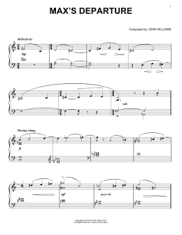 page one of Max's Departure (Piano Solo)