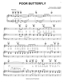 page one of Poor Butterfly (Piano, Vocal & Guitar Chords (Right-Hand Melody))