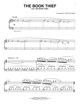 page one of The Book Thief (Piano Solo)